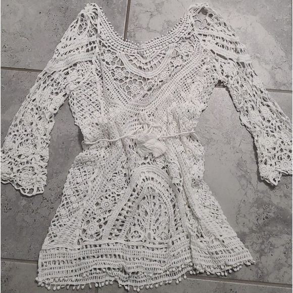 Beach bikinis cover openwork lace Dress Sexy Hollo - Picture 4 of 6